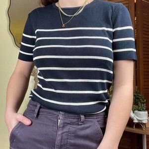 Striped Black And White shirt sweater